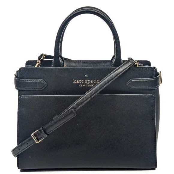 KATE SPADE Black Saffiano Leather medium sized shoulder bag - Picture 2 of 13